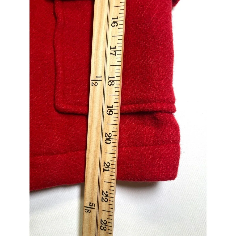 GAP Kids Red Wool Blend Hooded Duffle Coat Toggle Jacket Size S 6-7 GK98